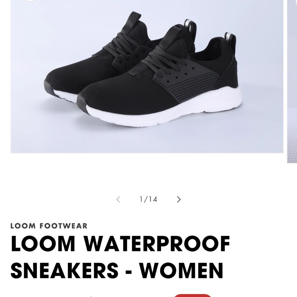 Loom Black Waterproof sneakers -tennis shoes